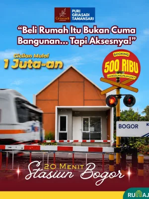 Rumah Subsidi Berkualitas di Tamansari Bogor- 30 menit dari Stasiun bogor. Booking fee 500